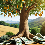 **

A flourishing tree with money growing on its branches being harvested, symbolizing a successful Private Equity exit. The tree represents a company nurtured by the PE firm. The money represents the returns. The background is a sunny landscape representing a favorable market.

**