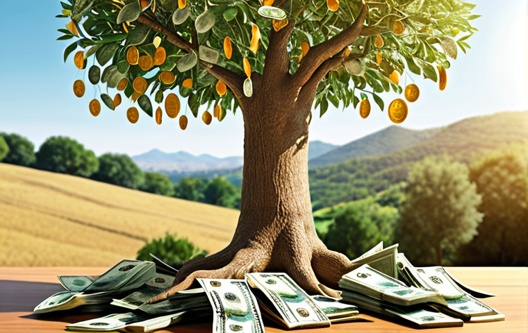 **

A flourishing tree with money growing on its branches being harvested, symbolizing a successful Private Equity exit. The tree represents a company nurtured by the PE firm. The money represents the returns. The background is a sunny landscape representing a favorable market.

**